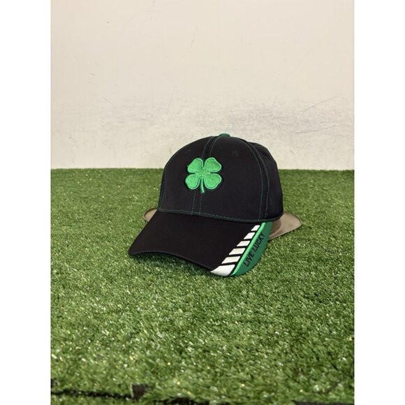 Black Clover hat cap fitted small s/m black green las vegas lighweight spandex 3 - Picture 3 of 10
